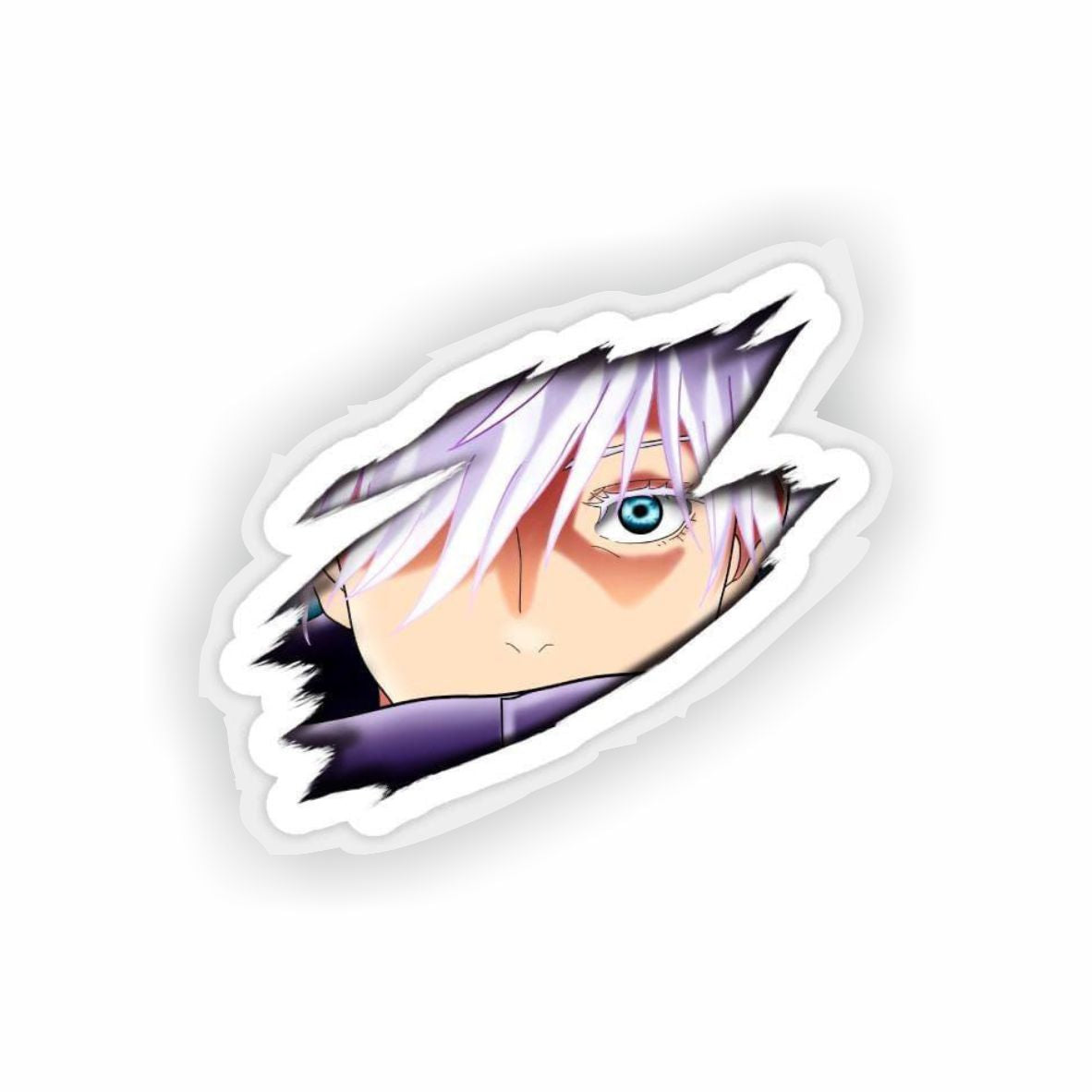 Cool Anime Peeker Style Gojo Satoru Vinyl Decal