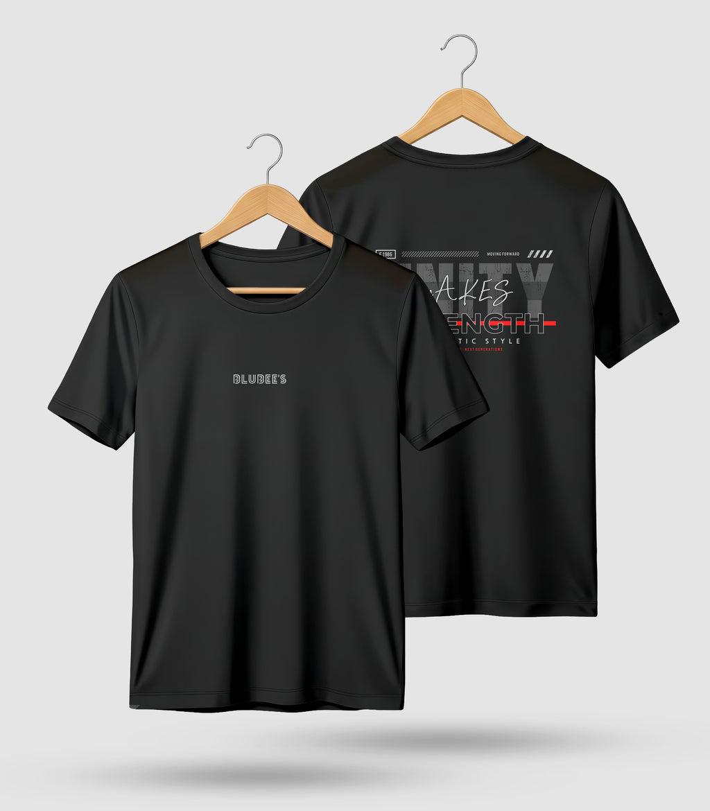 Unity Makes Strength Graphic Tee – Premium Black Back-Print T-Shirt