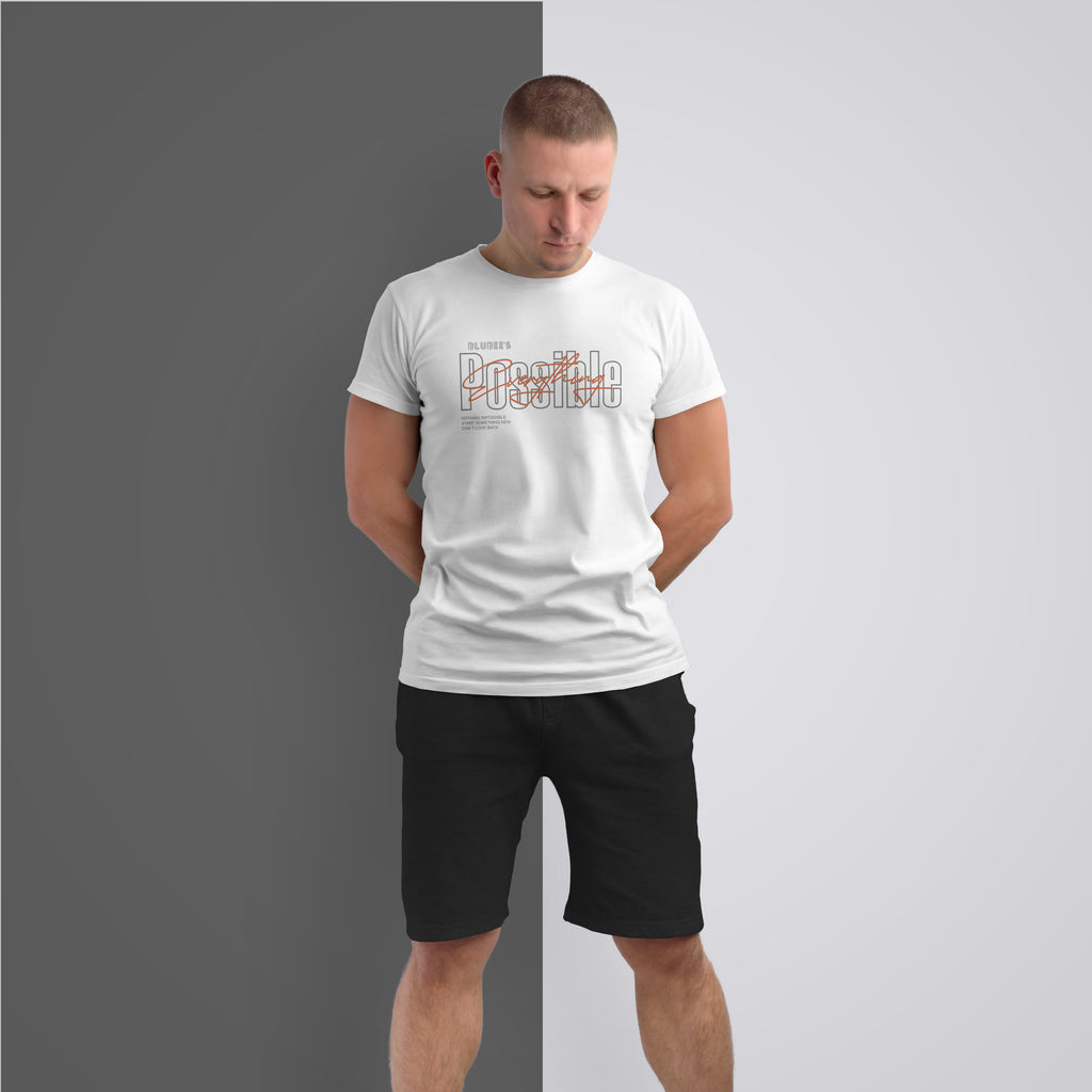Everything Is Possible" Graphic Tee – Premium White T-Shirt