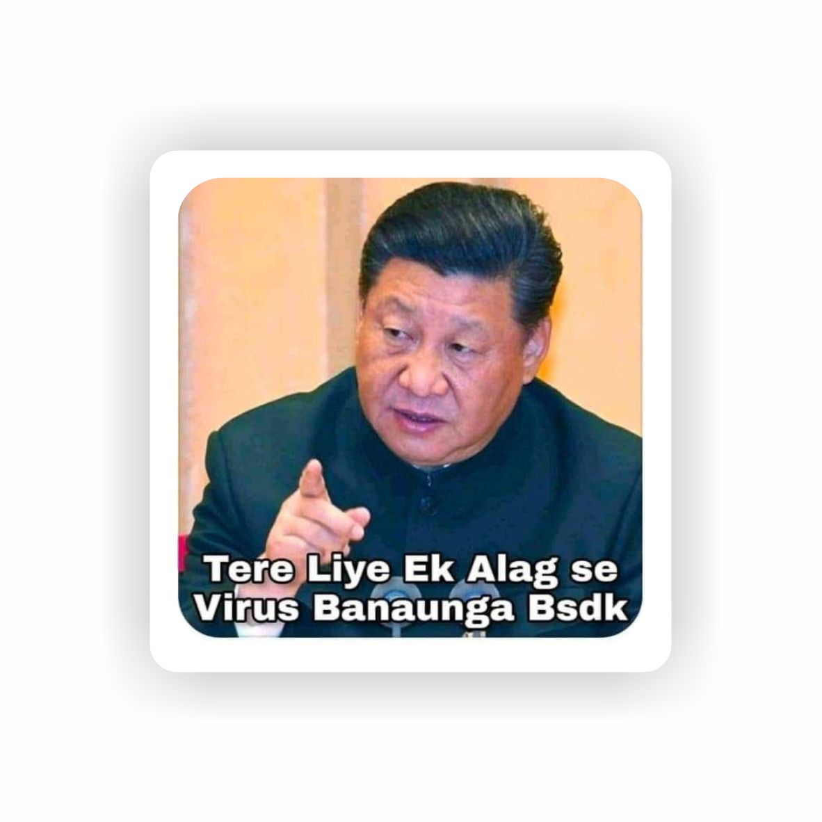 "Tere Liye Ek Alag se Virus Banaunga" Funny Hindi Meme Sticker