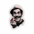 Don Ramón Flipping the Bird Sketch Sticker