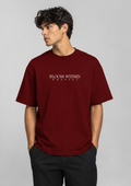 Bloom Within Maroon Oversized T-Shirt