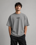 Dragon Shadow Oversized Graphic T-Shirt – Grey