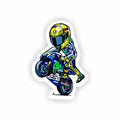 Cool Valentino Rossi VR46 Chibi Moto Sticker