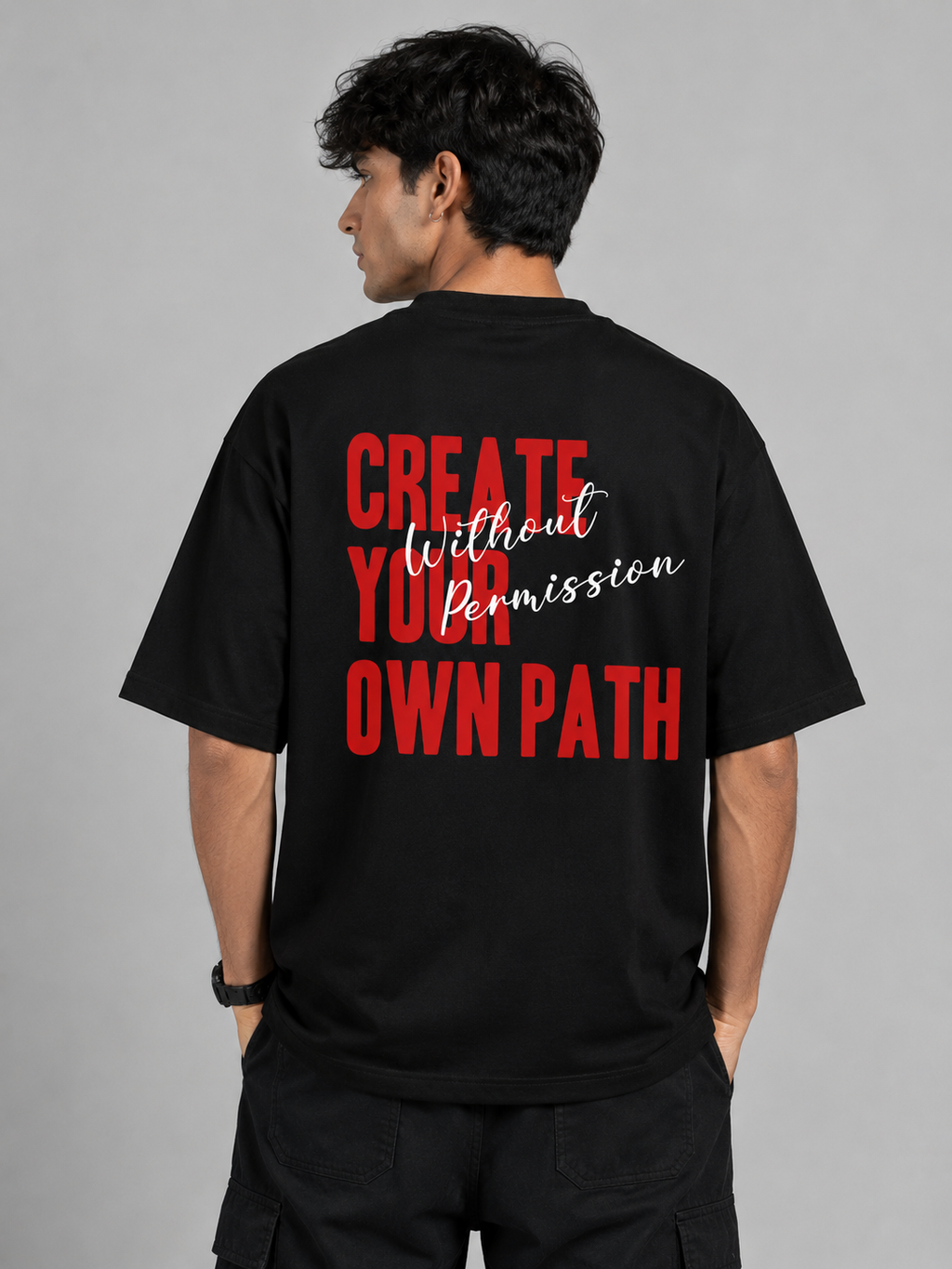 Unbound Mind – Create Your Own Path Oversized T-Shirt | Black