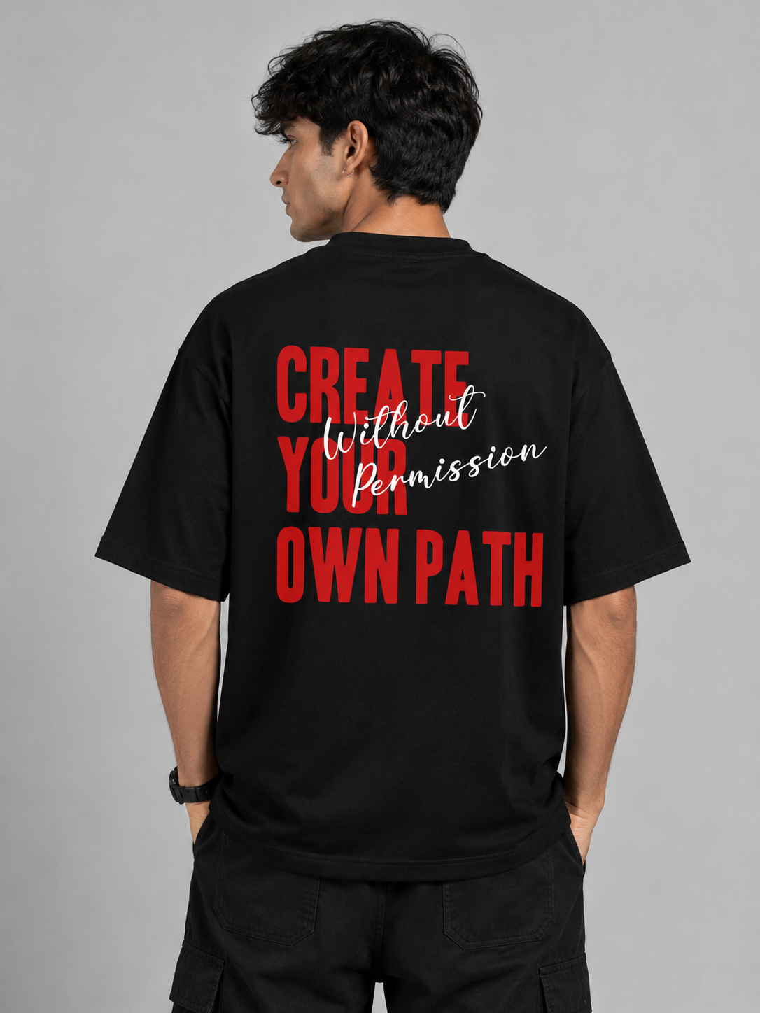 Unbound Mind – Create Your Own Path Oversized T-Shirt | Black