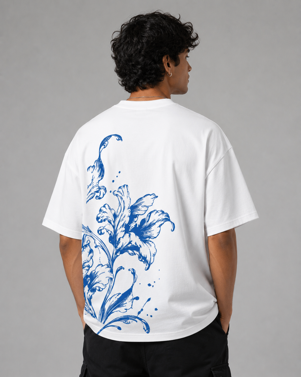 Bloom Within Oversized Graphic T-Shirt – White