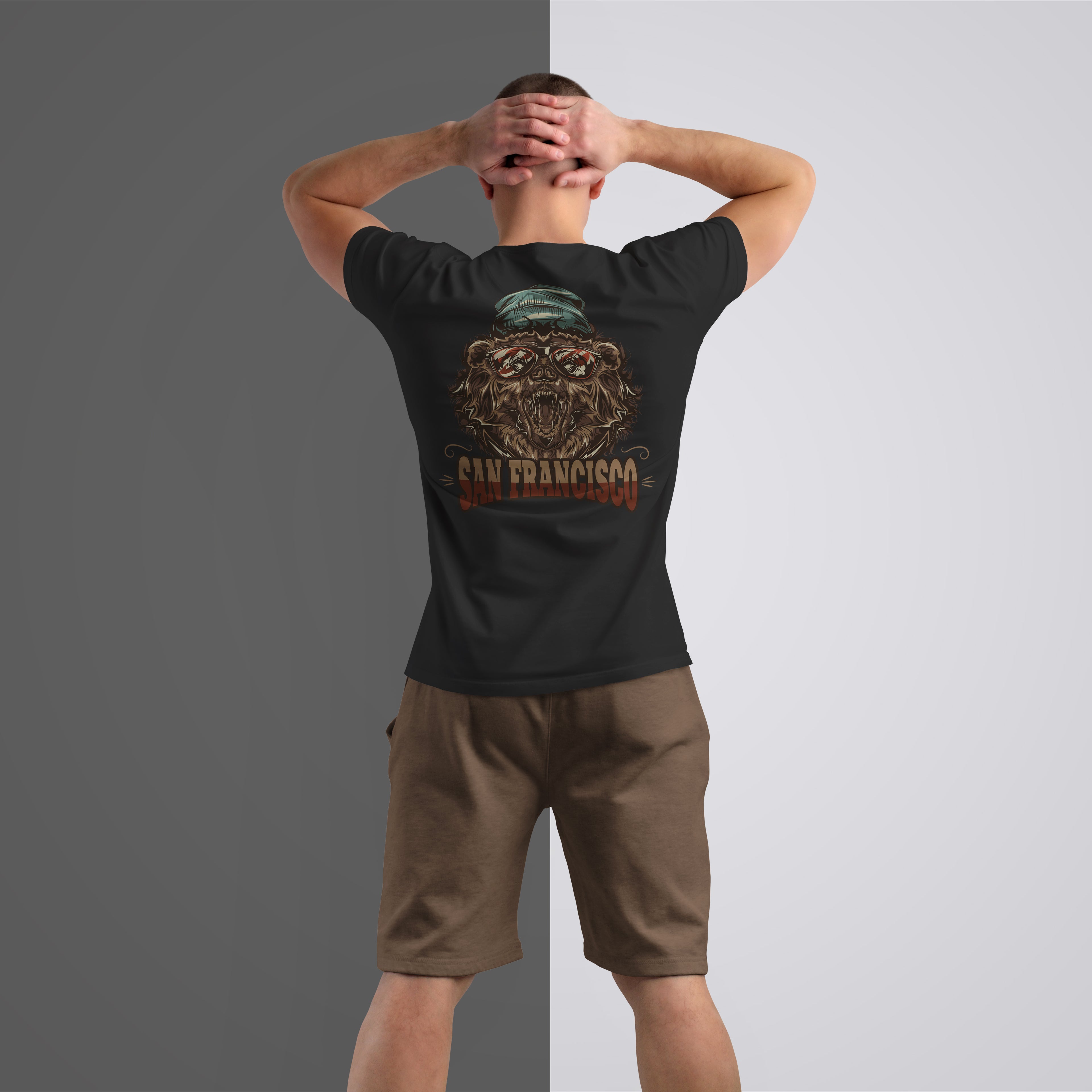 San Francisco Grizzly Graphic Tee – American Made Black T-Shirt