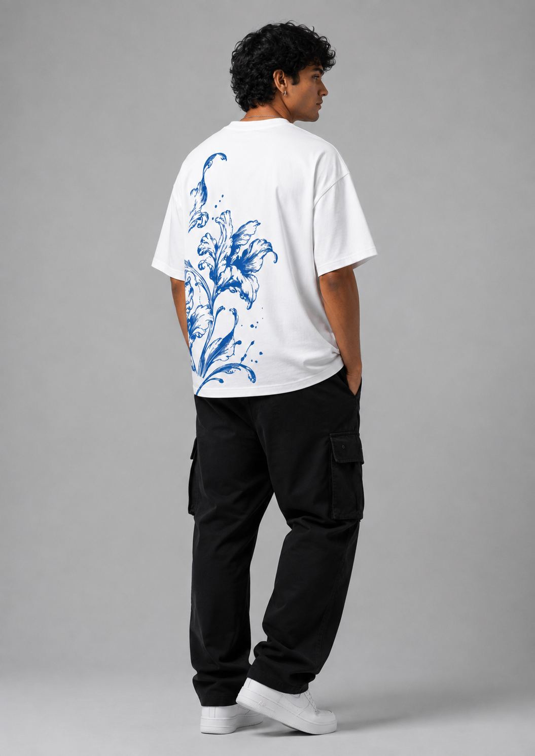 Bloom Within Oversized Graphic T-Shirt – White