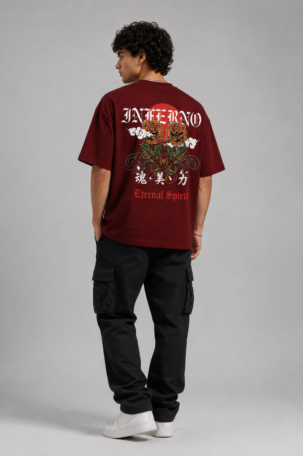 Inferno Eternal Spirit Oversized T-Shirt – Maroon