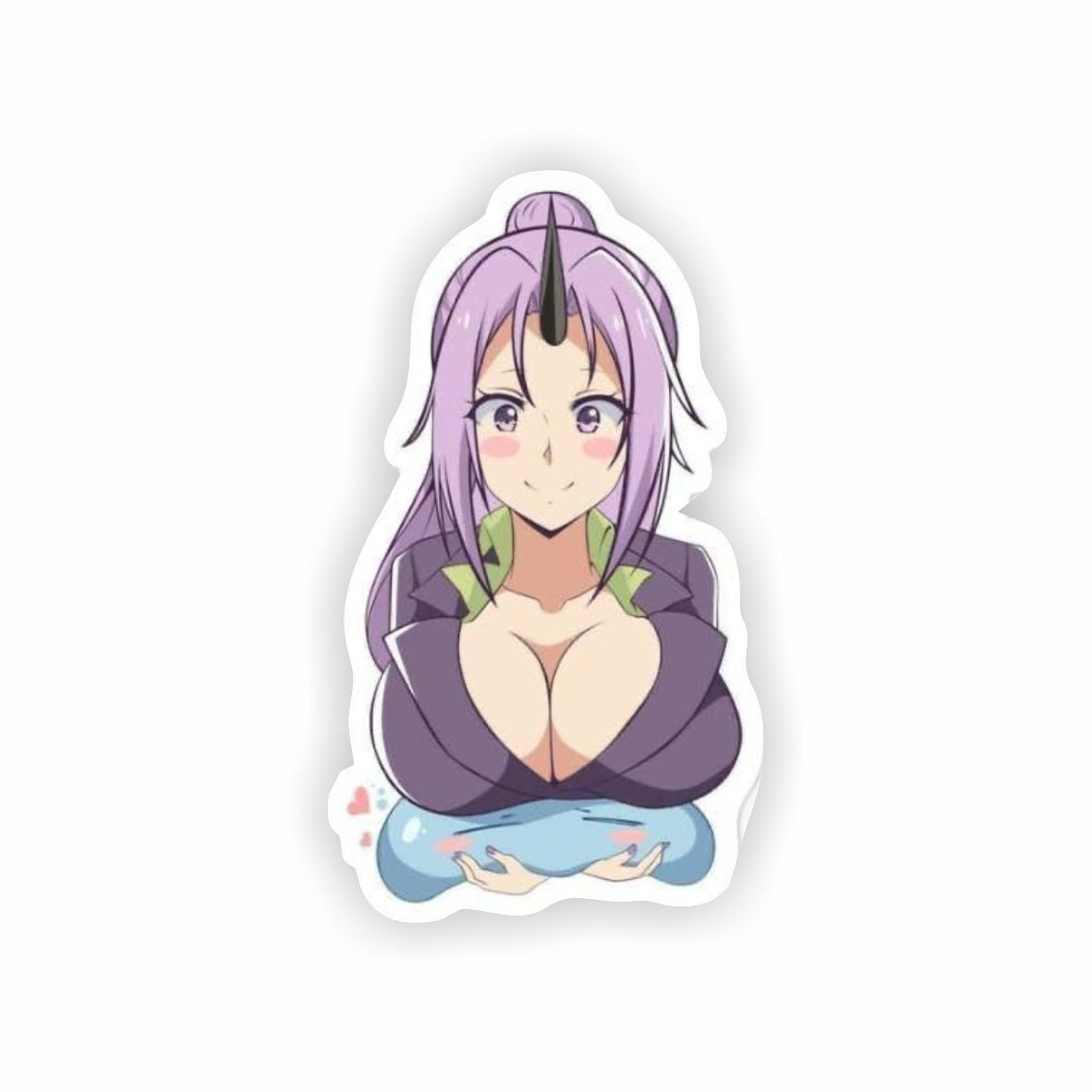 Purple Hair Anime Kijin Girl Chibi Art Print