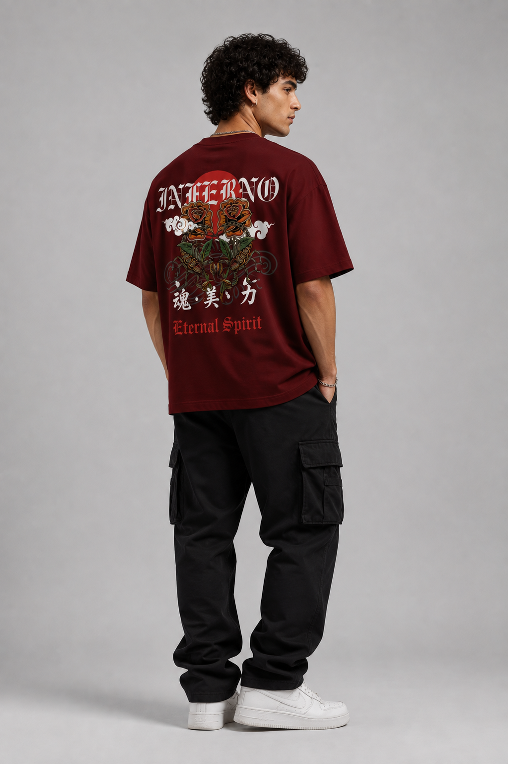 Inferno Eternal Spirit Oversized T-Shirt – Maroon