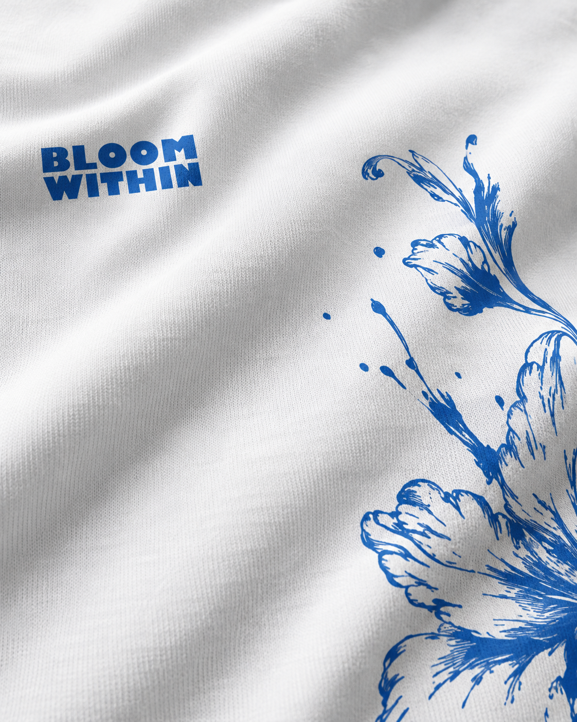 Bloom Within Oversized Graphic T-Shirt – White