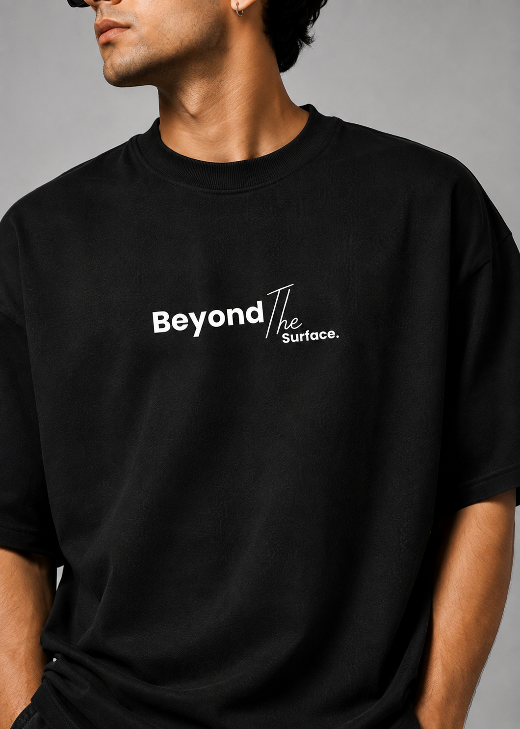 Beyond The Surface Oversized Graphic T-Shirt – Black