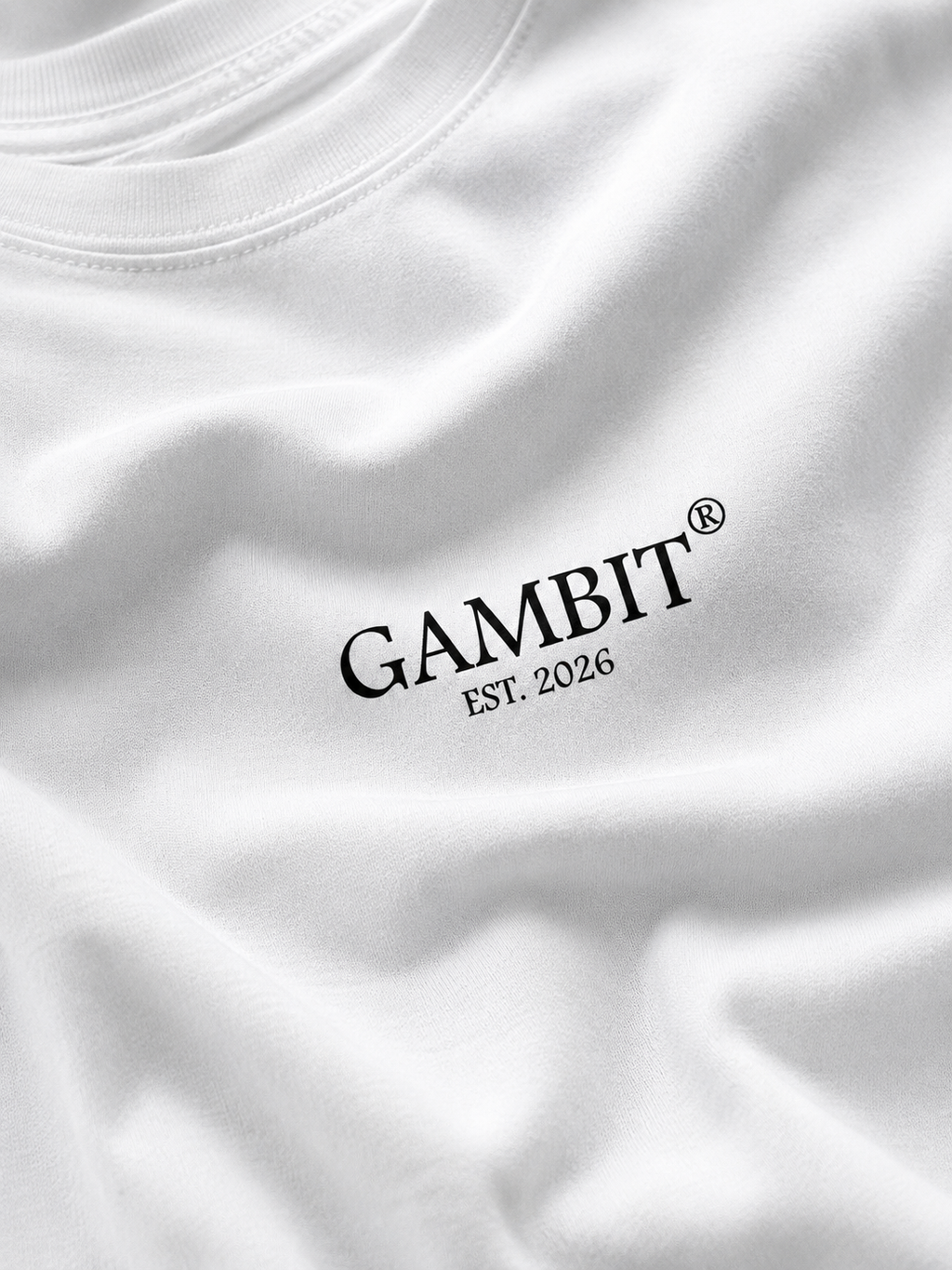 Gambit – No Random Moves Oversized Graphic T-Shirt | White
