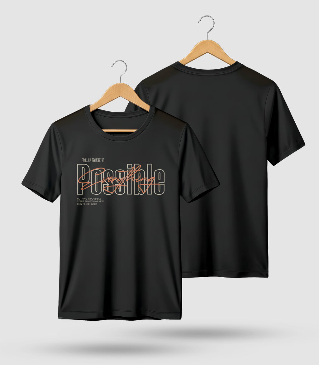 Everything Is Possible" Graphic Tee – Premium Black T-Shirt