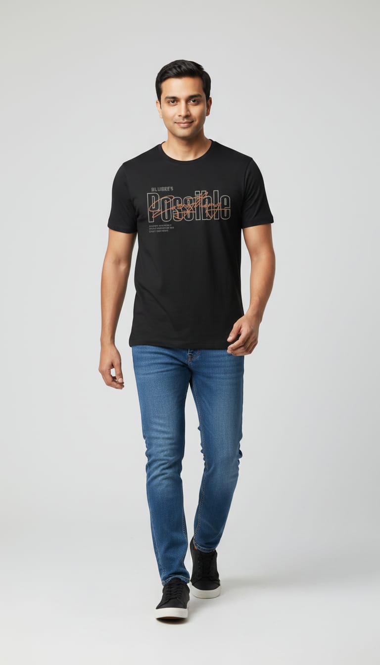 Everything Is Possible" Graphic Tee – Premium Black T-Shirt