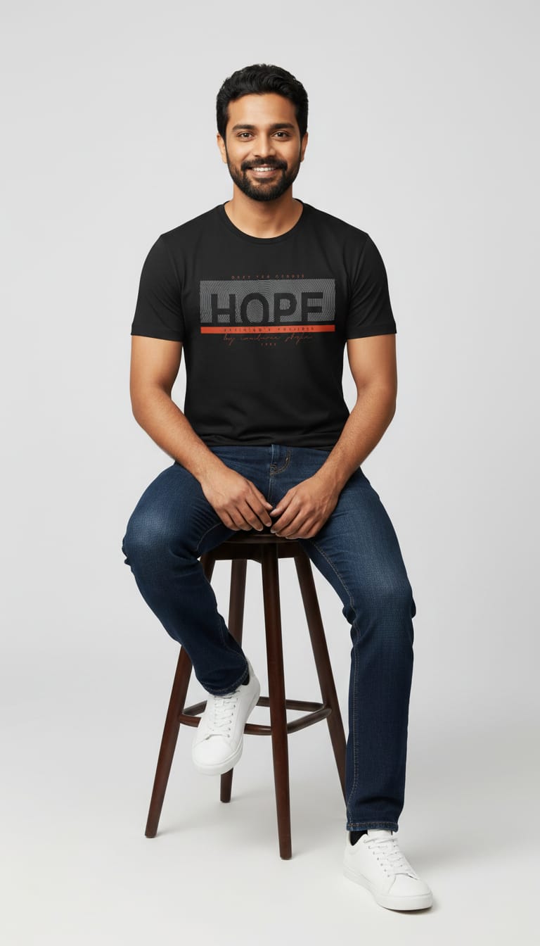 "HOPE – Anything's Possible" Graphic Tee – Premium Black T-Shirt