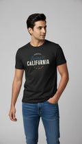 Men's "Living in California" Graphic T-Shirt – Casual Black Short Sleeve Crew Neck Tee