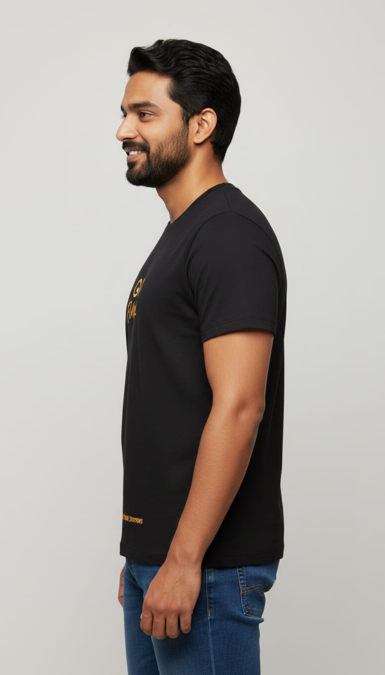 "FUNNY" Quirky Graphic T-Shirt – Jet Black