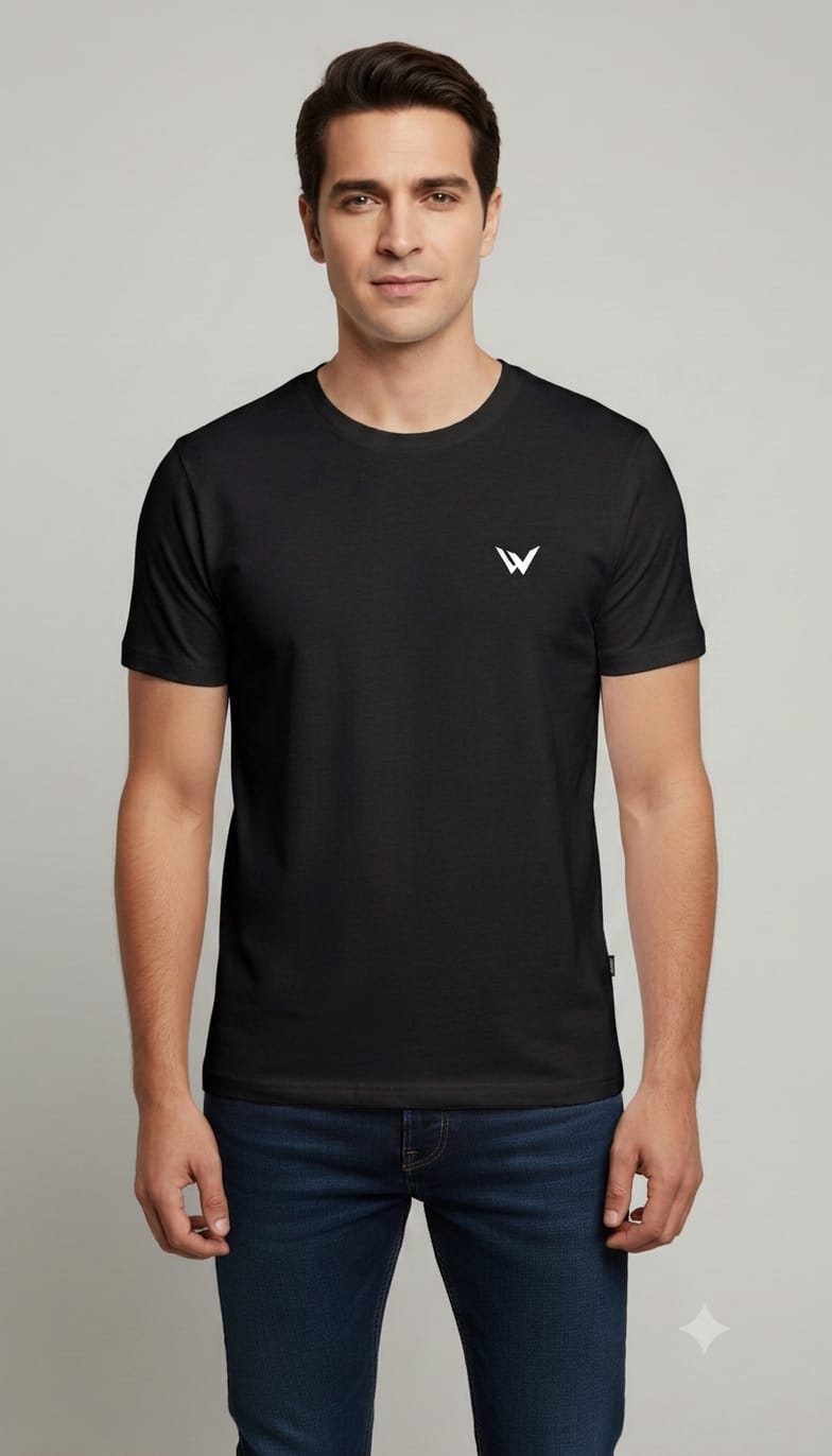 Men's Black Graphic Tee - "SINGH" Tiger Face Back Design