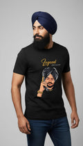 Men's Regular Fit Cotton Round Neck T-Shirt | Sidhu Moose Wala Legend Graphic Tee
