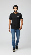 Men's Evil Eyes Minimalist Graphic Tee – Premium Black Streetwear T-Shirt