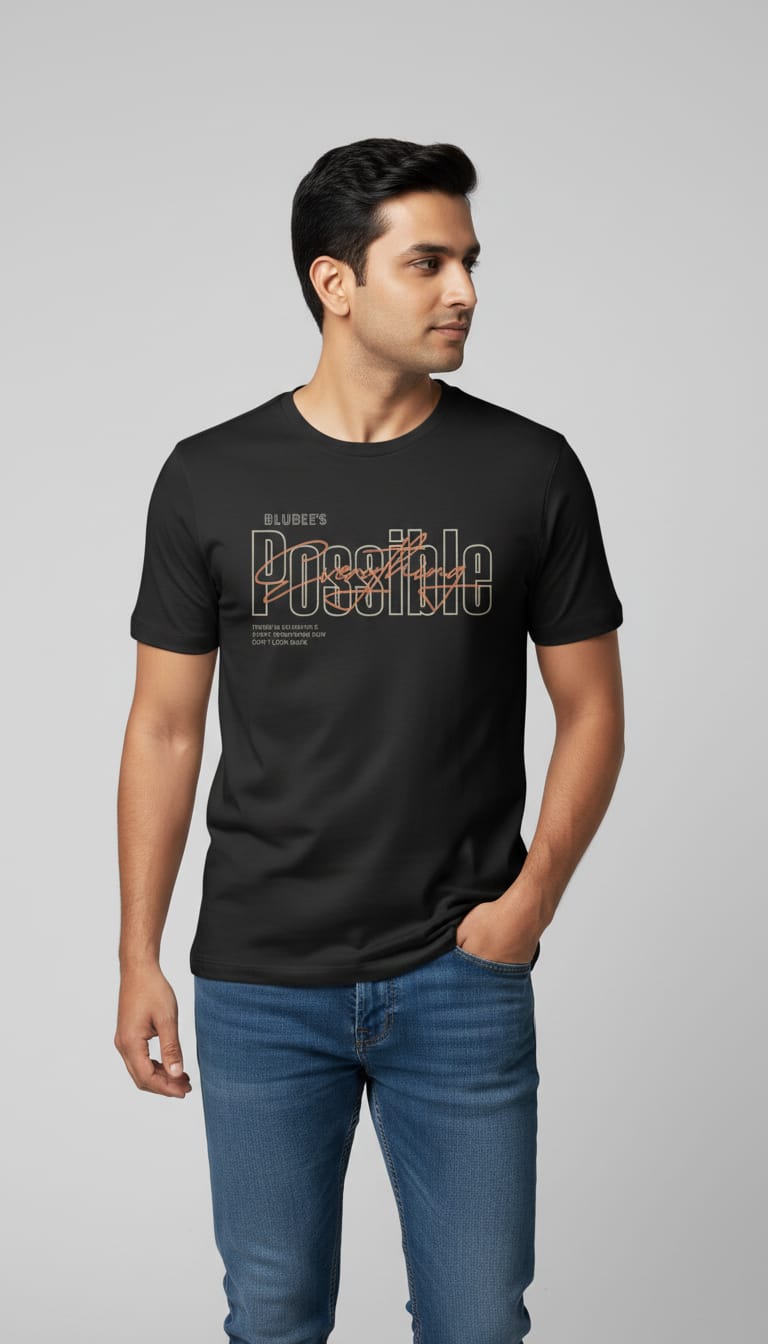 Everything Is Possible" Graphic Tee – Premium Black T-Shirt